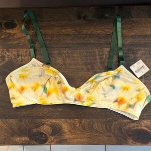 Anthropologie Lyrebird Stretch Satin Bra - M